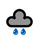 cloudy with heavy rain